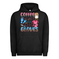 Pigment Black coffee scrubs and rubber gloves Urban Hoodie - NancyCooperArtShop