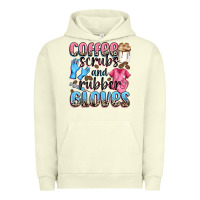 Pigment Pistachio coffee scrubs and rubber gloves Urban Hoodie - NancyCooperArtShop