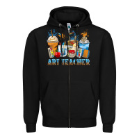 Black art teacher coffee cups Zipper Hoodie - Zillion Design Studio