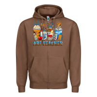 Chestnut art teacher coffee cups Zipper Hoodie - Zillion Design Studio