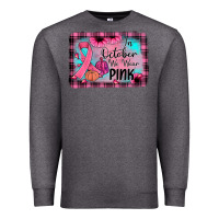 Charcoal Heather in october we wear pink Premium Sweatshirt - JahusDesignShop