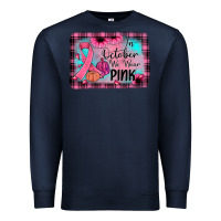Navy in october we wear pink Premium Sweatshirt - JahusDesignShop