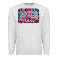 Oatmeal Heather in october we wear pink Premium Sweatshirt - JahusDesignShop