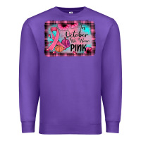 Purple in october we wear pink Premium Sweatshirt - JahusDesignShop