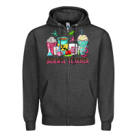 Charcoal Heather science teacher coffee cups Zipper Hoodie - Zillion Design Studio