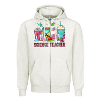 Oatmeal Heather science teacher coffee cups Zipper Hoodie - Zillion Design Studio