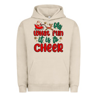Pigment French Oak oh what fun it is to cheer Urban Hoodie - MaliasSmallBusiness