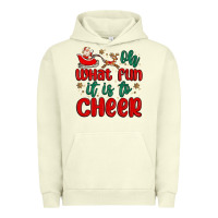 Pigment Pistachio oh what fun it is to cheer Urban Hoodie - MaliasSmallBusiness