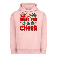Pigment Salmon oh what fun it is to cheer Urban Hoodie - MaliasSmallBusiness
