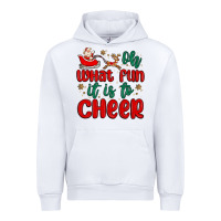 White oh what fun it is to cheer Urban Hoodie - MaliasSmallBusiness