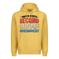 Antique Gold united states second 1776 amendment Premium Hoodie - MaliasSmallBusiness