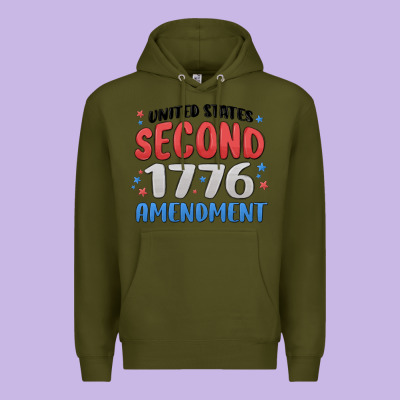 United States Second 1776 Amendment Premium Hoodie Designed By Maliassmallbusiness