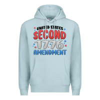 Blue Mist united states second 1776 amendment Premium Hoodie - MaliasSmallBusiness