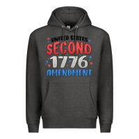 Charcoal Heather united states second 1776 amendment Premium Hoodie - MaliasSmallBusiness
