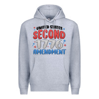 Heather Grey united states second 1776 amendment Premium Hoodie - MaliasSmallBusiness