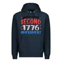 Navy united states second 1776 amendment Premium Hoodie - MaliasSmallBusiness
