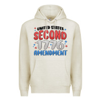 Oatmeal Heather united states second 1776 amendment Premium Hoodie - MaliasSmallBusiness