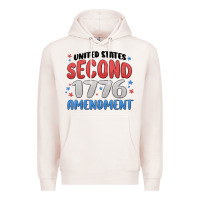Pale Pink united states second 1776 amendment Premium Hoodie - MaliasSmallBusiness