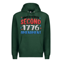 Sports Green united states second 1776 amendment Premium Hoodie - MaliasSmallBusiness
