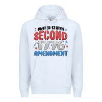 White united states second 1776 amendment Premium Hoodie - MaliasSmallBusiness