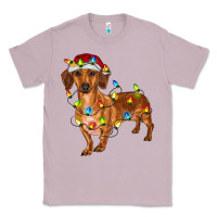 Lilac dachshund with christmas lights Classic Tee - RanaPortraitStore
