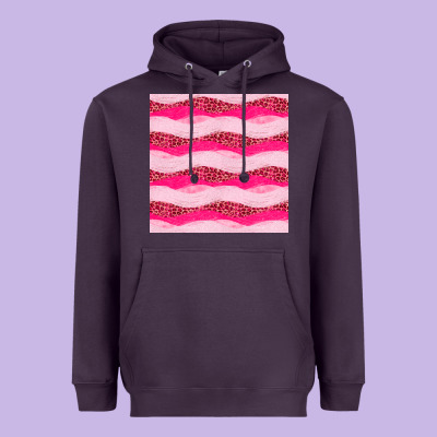 Valentines Day Glitter And Leopard Seamless Pattern Heavyweight Hoodie Designed By Bundleandbundleshop