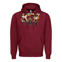 Burgundy kentucky state cowhide serape cactus Zipper Hoodie - RanaPortraitStore