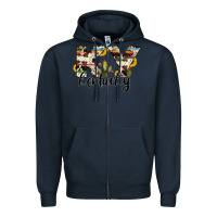 Navy kentucky state cowhide serape cactus Zipper Hoodie - RanaPortraitStore