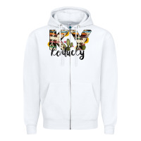 White kentucky state cowhide serape cactus Zipper Hoodie - RanaPortraitStore