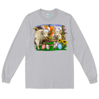 Moon Dust easter farm cows bunny ears and eggs Long Sleeve Tee - RanaPortraitStore