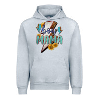 Heather Grey boy mama lightning bold Urban Hoodie - NancyCooperArtShop