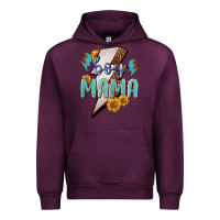 Mauve Wine boy mama lightning bold Urban Hoodie - NancyCooperArtShop