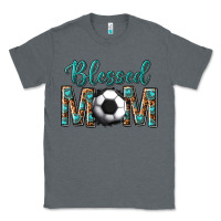 Charcoal Heather western blessed mom with soccer Classic Tee - texasbilliewilder
