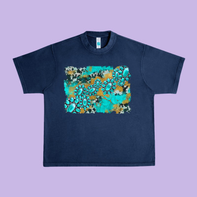 Gemstone Cowhide Glitter Background Urban Heavy Tee Designed By Artiststas