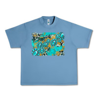 Pebble Blue gemstone cowhide glitter background Urban Heavy Tee - Artiststas