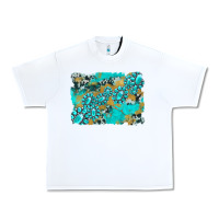 White gemstone cowhide glitter background Urban Heavy Tee - Artiststas