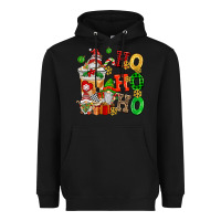 Black ho ho ho christmas latte with gnomies Heavyweight Hoodie - AdoDesignShop