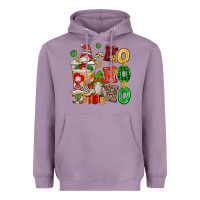 Lavender ho ho ho christmas latte with gnomies Heavyweight Hoodie - AdoDesignShop