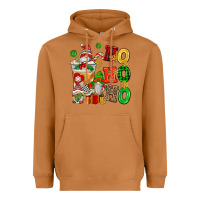 Meerkat ho ho ho christmas latte with gnomies Heavyweight Hoodie - AdoDesignShop