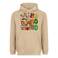 Mushroom ho ho ho christmas latte with gnomies Heavyweight Hoodie - AdoDesignShop