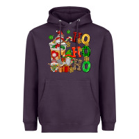 Plum ho ho ho christmas latte with gnomies Heavyweight Hoodie - AdoDesignShop