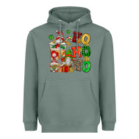 Sage ho ho ho christmas latte with gnomies Heavyweight Hoodie - AdoDesignShop