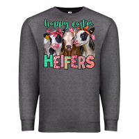 Charcoal Heather happy easter heifers Premium Sweatshirt - Jasminsmagicworld