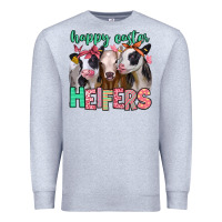 Heather Grey happy easter heifers Premium Sweatshirt - Jasminsmagicworld
