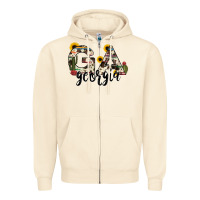 Sandshell georgia state cowhide serape cactus Zipper Hoodie - RanaPortraitStore