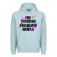 Blue Mist my tummy freaking hurts Premium Hoodie - MaliasSmallBusiness