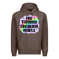 Coffee my tummy freaking hurts Premium Hoodie - MaliasSmallBusiness