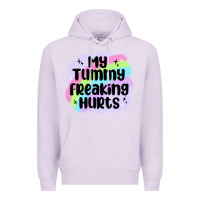Lilac my tummy freaking hurts Premium Hoodie - MaliasSmallBusiness