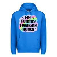 True Royal my tummy freaking hurts Premium Hoodie - MaliasSmallBusiness
