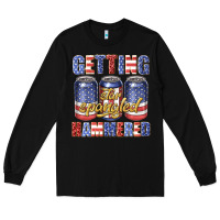 Black getting star spangled hammared Long Sleeve Tee - texasbilliewilder